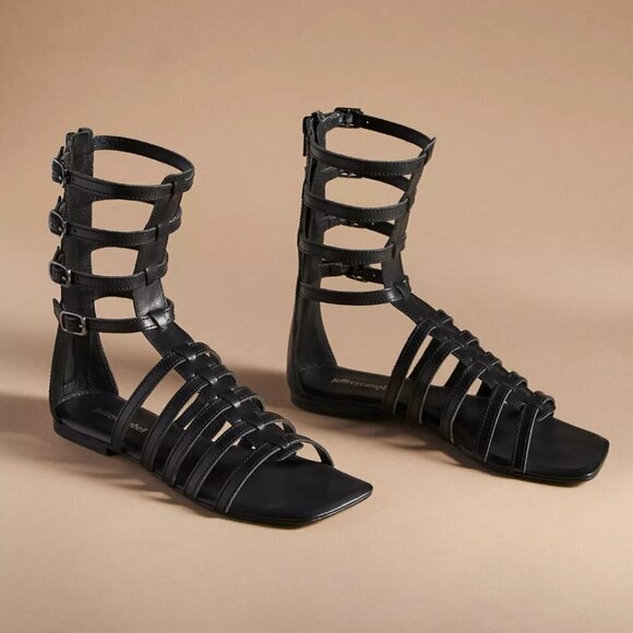 Jeffrey Campbell Gladiator Black Sandals - Size 8 - Picture 1 of 5